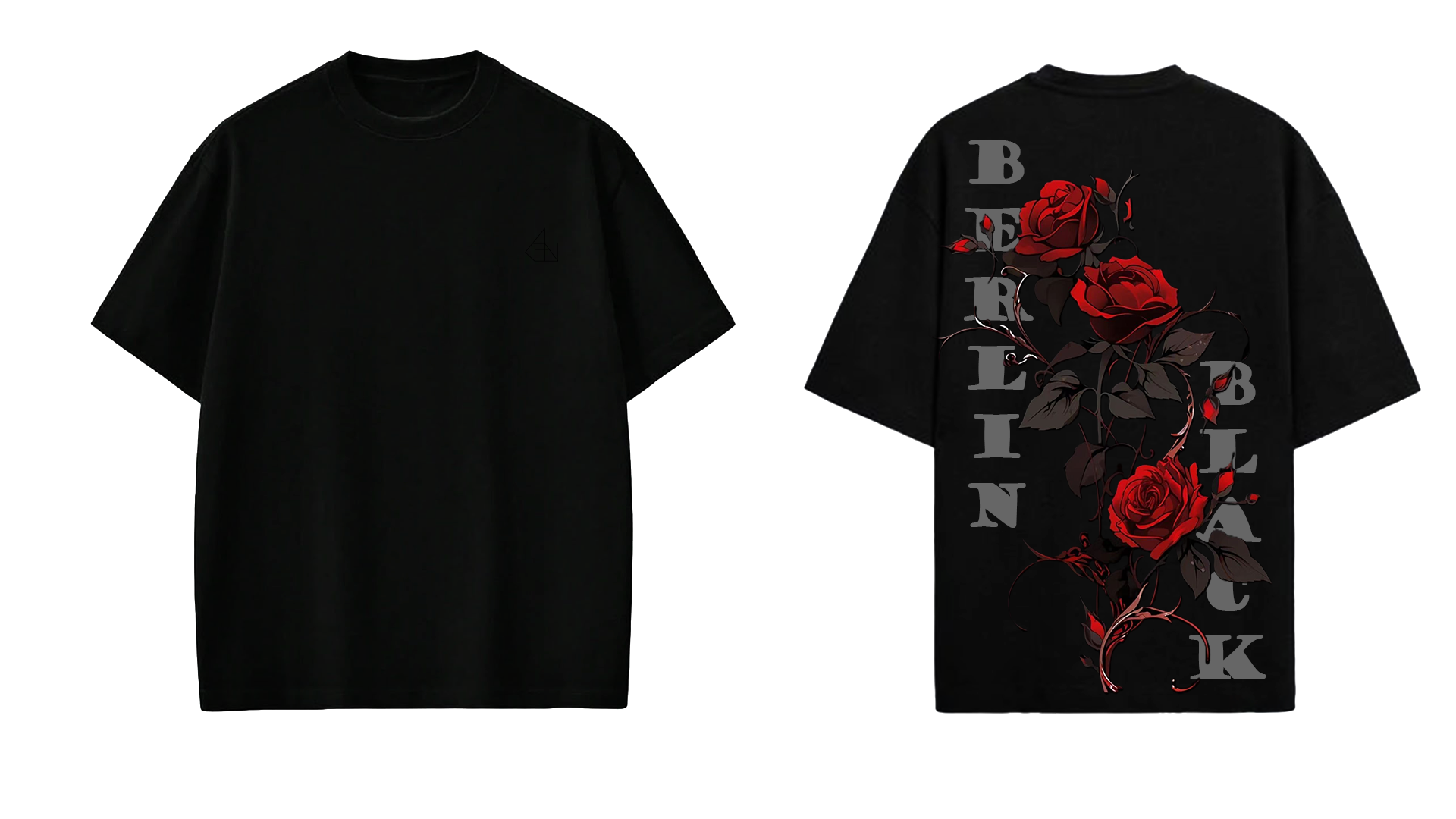 Berlin Black Rose T-Shirt